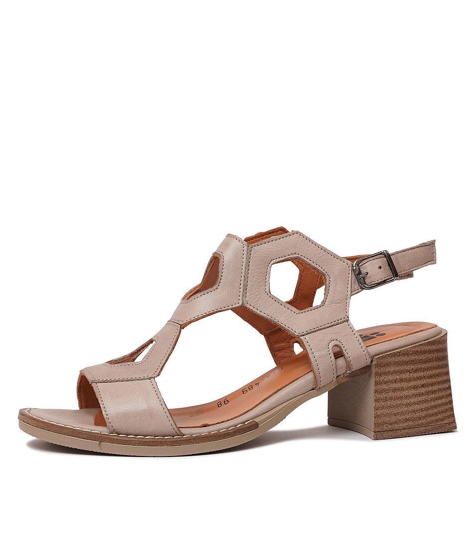 Gill Taupe Leather Heels, NU BY NEO - Shouz