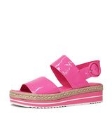Atha Hot Pink Patent Leather Sandals, DJANGO & JULIETTE - Shouz