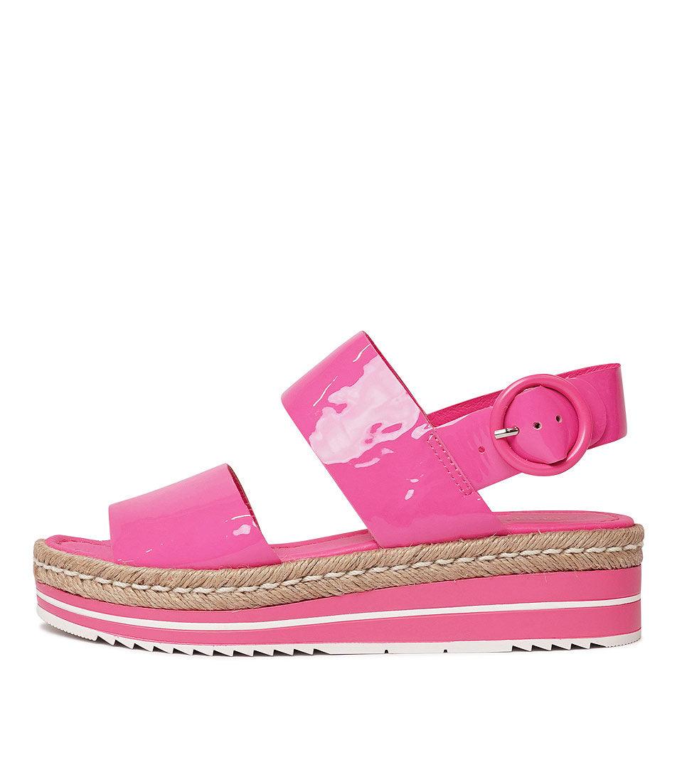 Atha Hot Pink Patent Leather Sandals, DJANGO & JULIETTE - Shouz