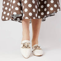 Socoro Ivory Patent Leather Loafers, TOP END - Shouz