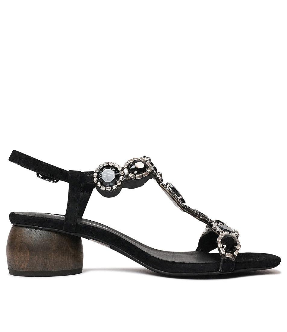 Mencas Black Multi Leather Heels, DJANGO & JULIETTE - Shouz