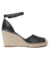 Malka Black Espadrille Wedges, TOP END - Shouz