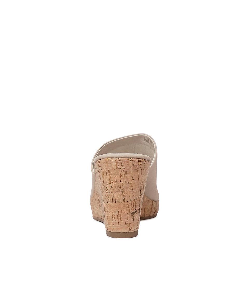 Walars Almond Leather Wedges, TOP END - Shouz
