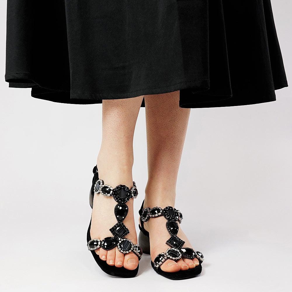 Mencas Black Multi Leather Heels, DJANGO & JULIETTE - Shouz