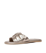 Menny Platinum Leather Slides, MOLLINI - Shouz