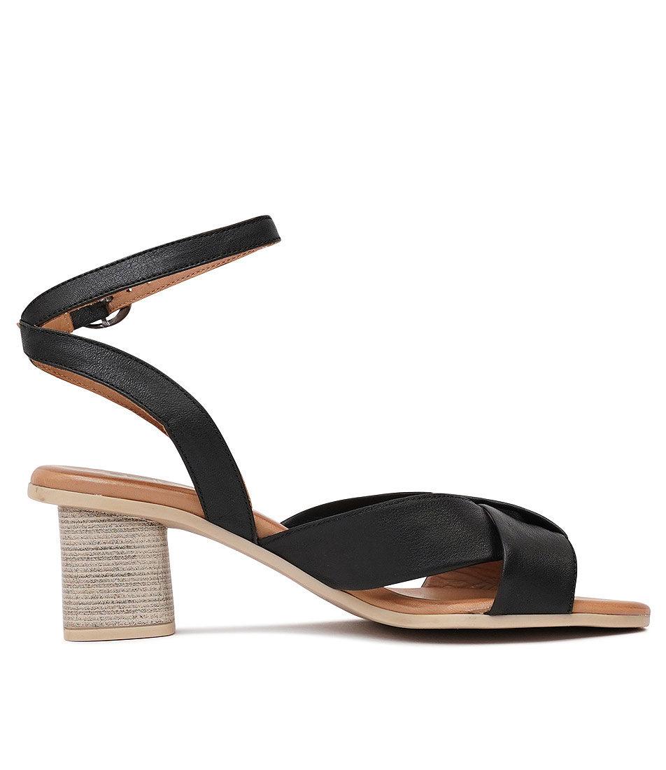 Harper Black Leather Heels, NU BY NEO - Shouz