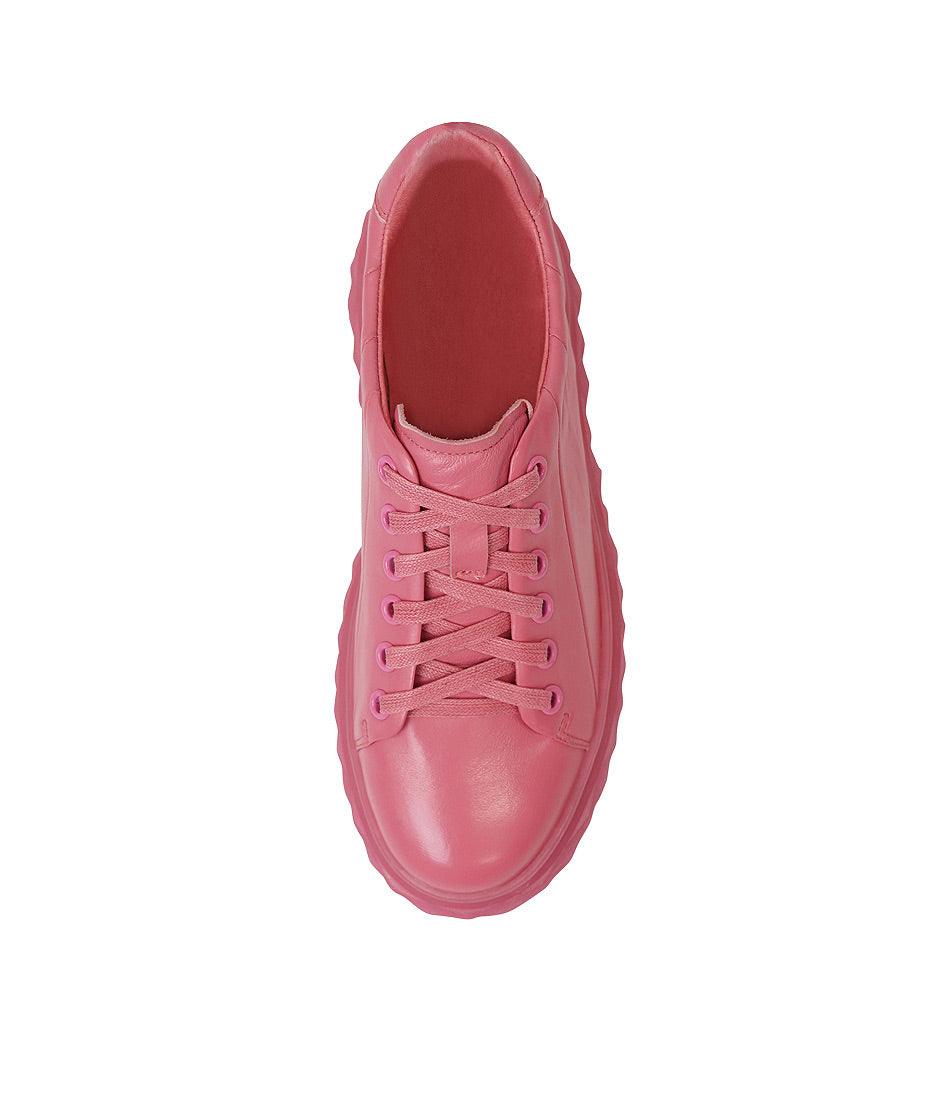 Irsia New Pink Leather Sneakers, TOP END - Shouz