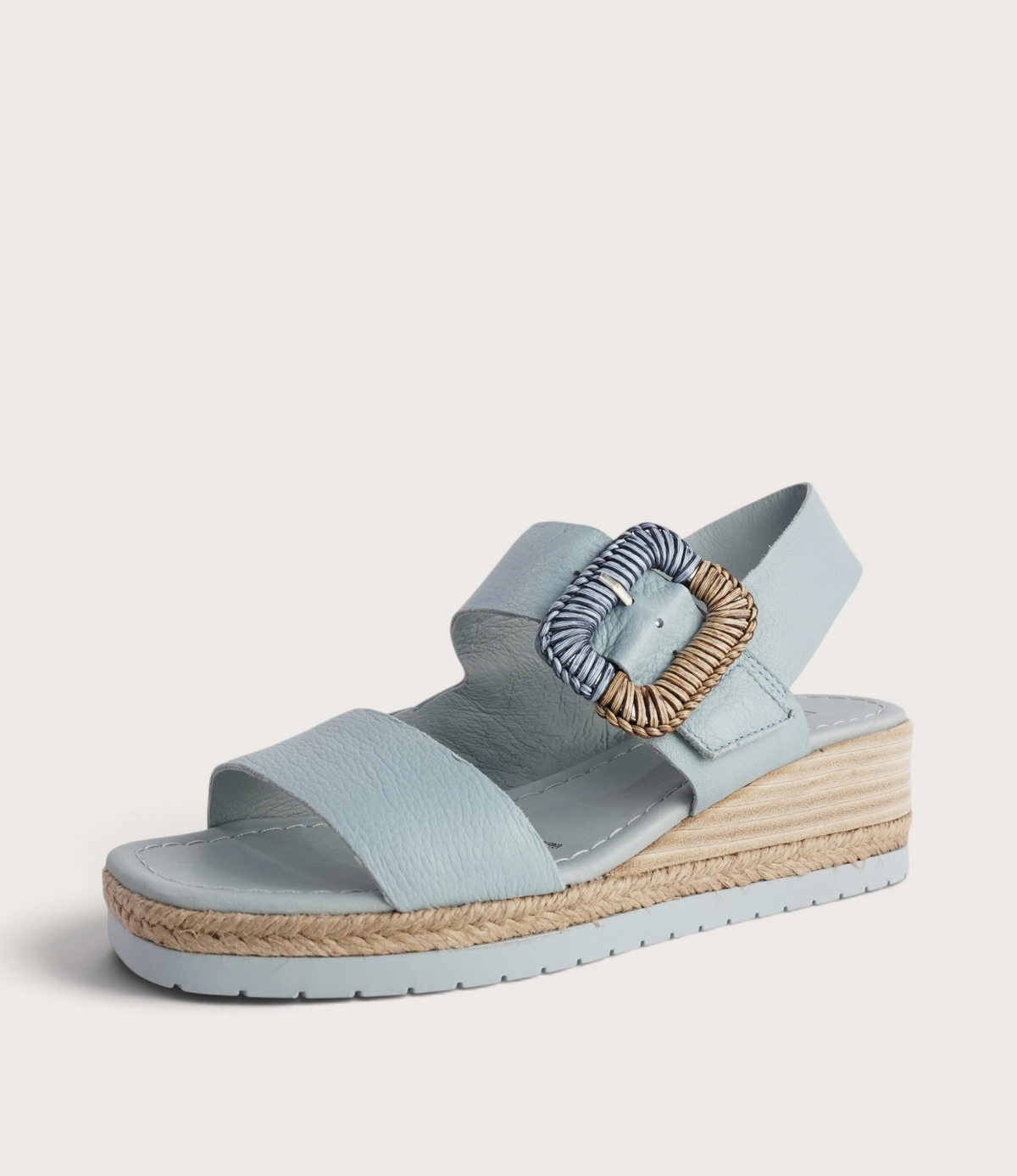 Innes Denim Leather Sandals - DJANGO AND JULIETTE | Shouz