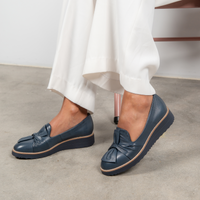 Oclem Navy/navy Leather Loafers