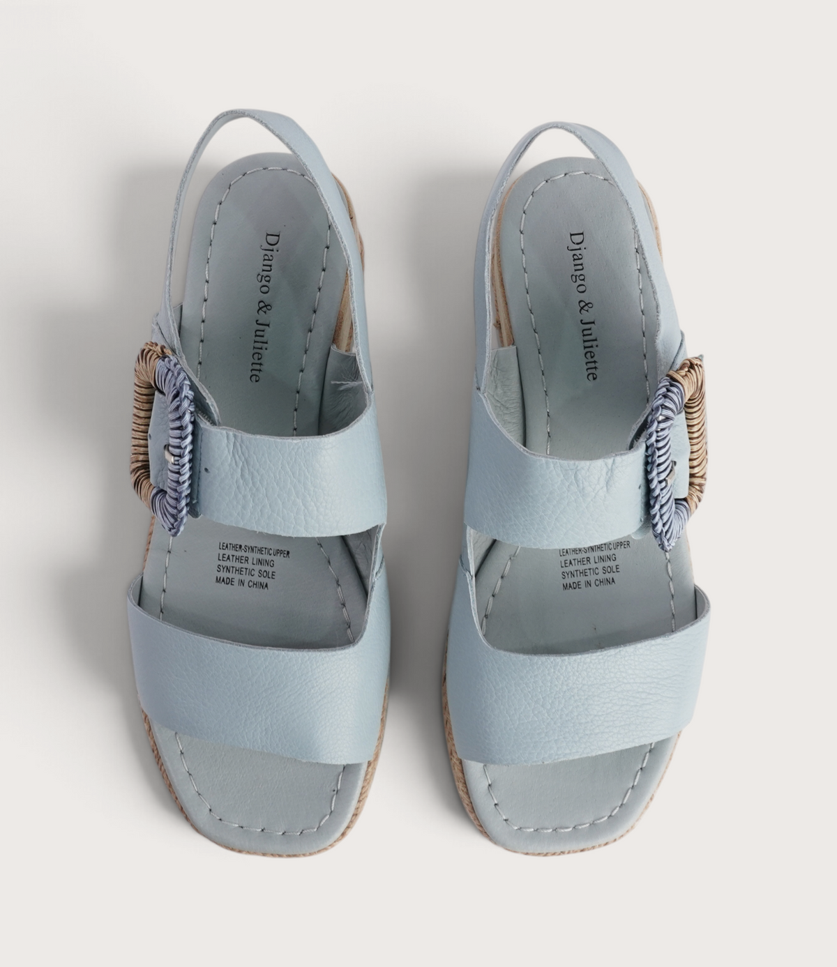 Innes Denim Leather Sandals - DJANGO AND JULIETTE | Shouz