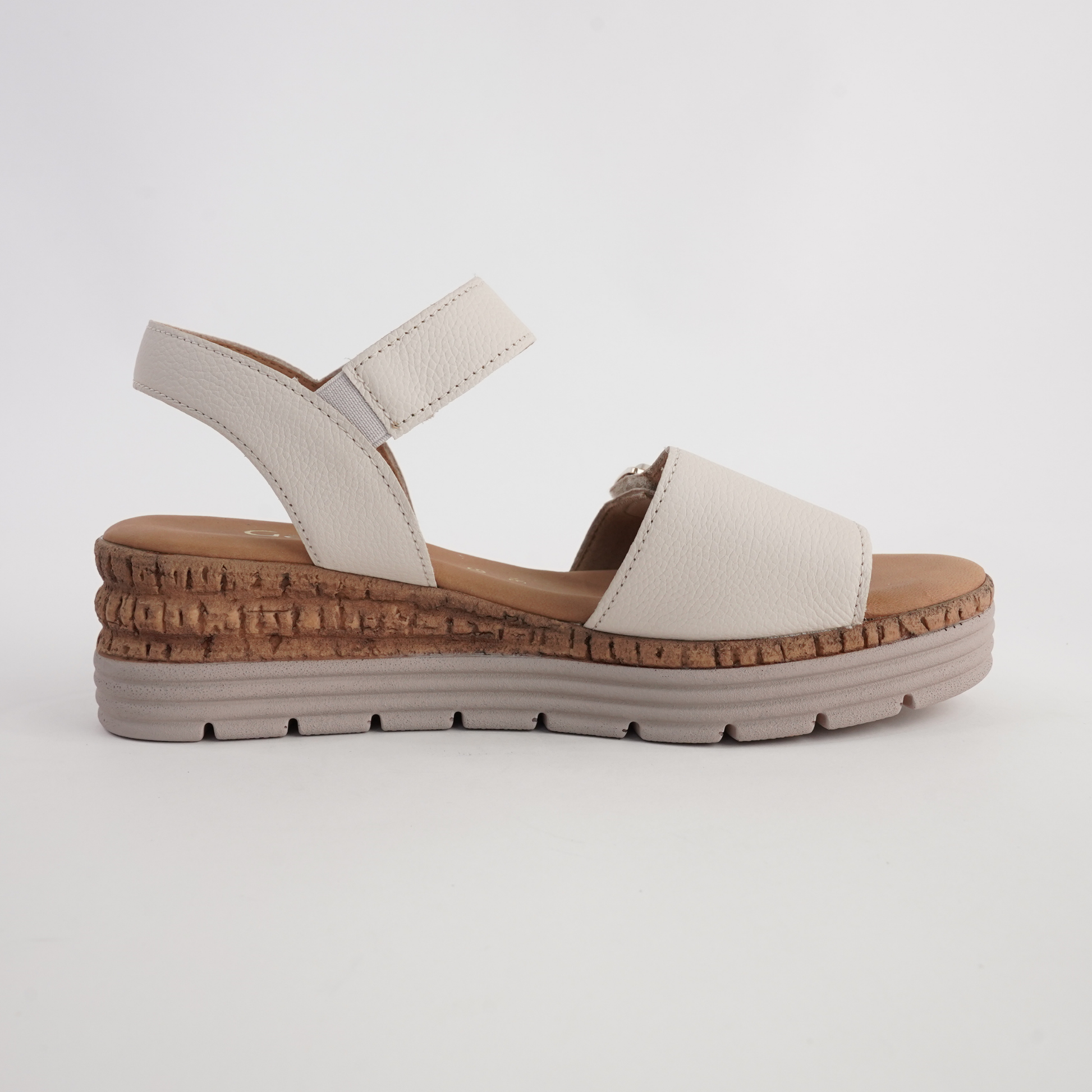 Inez Creme Leather Sandals