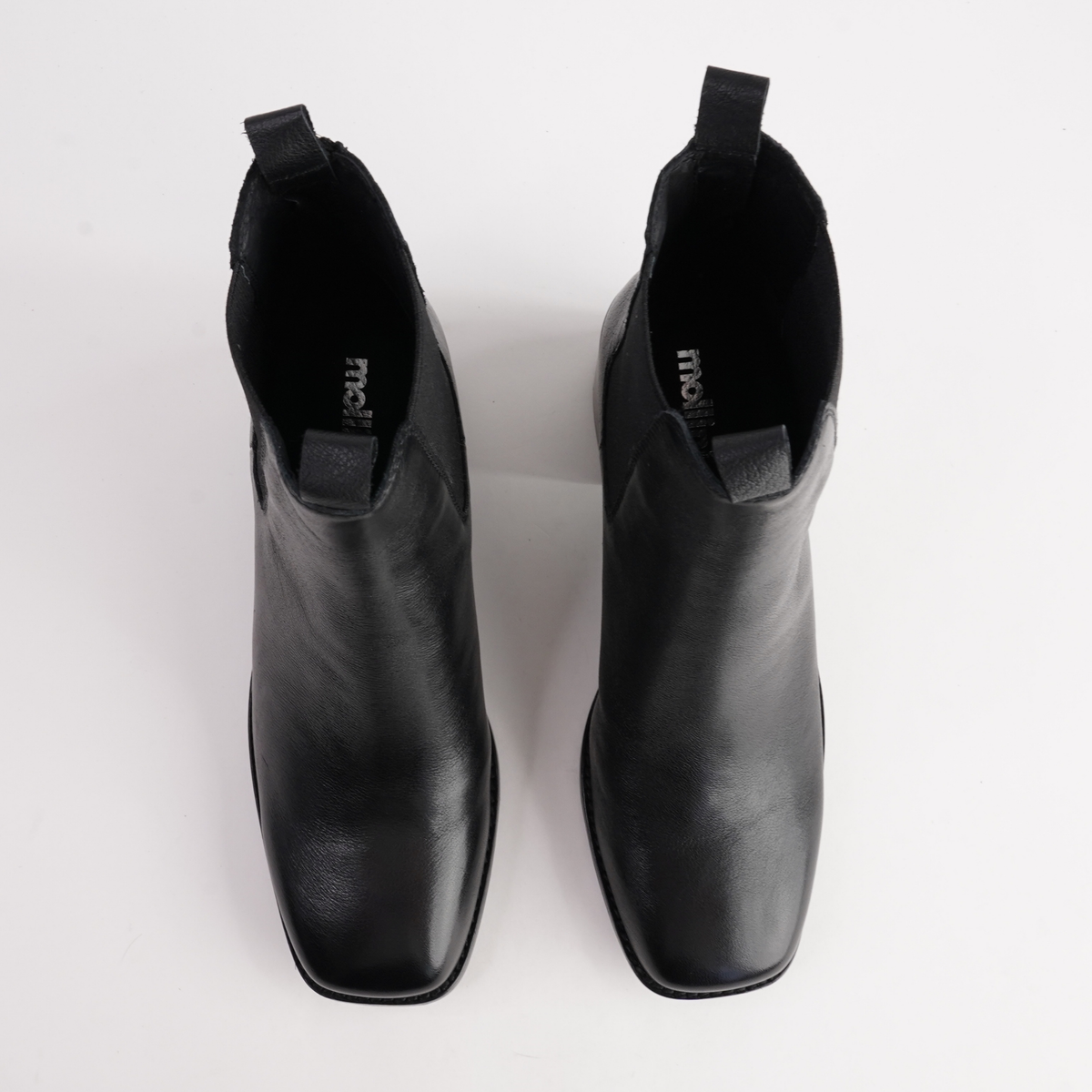 Slightly Black Leather Ankle Boots - MOLLINI | Shouz