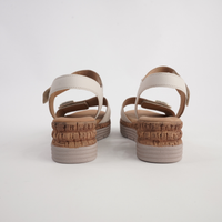 Inez Creme Leather Sandals