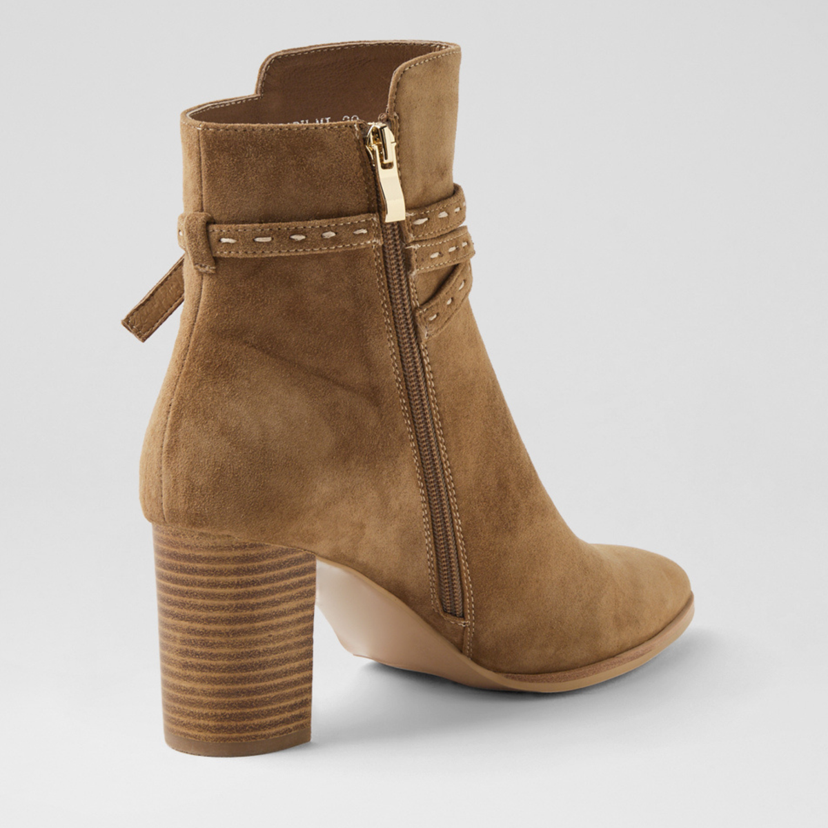 Adaire Light Choc Suede/ Natural Ankle Boots - DJANGO AND JULIETTE | Shouz
