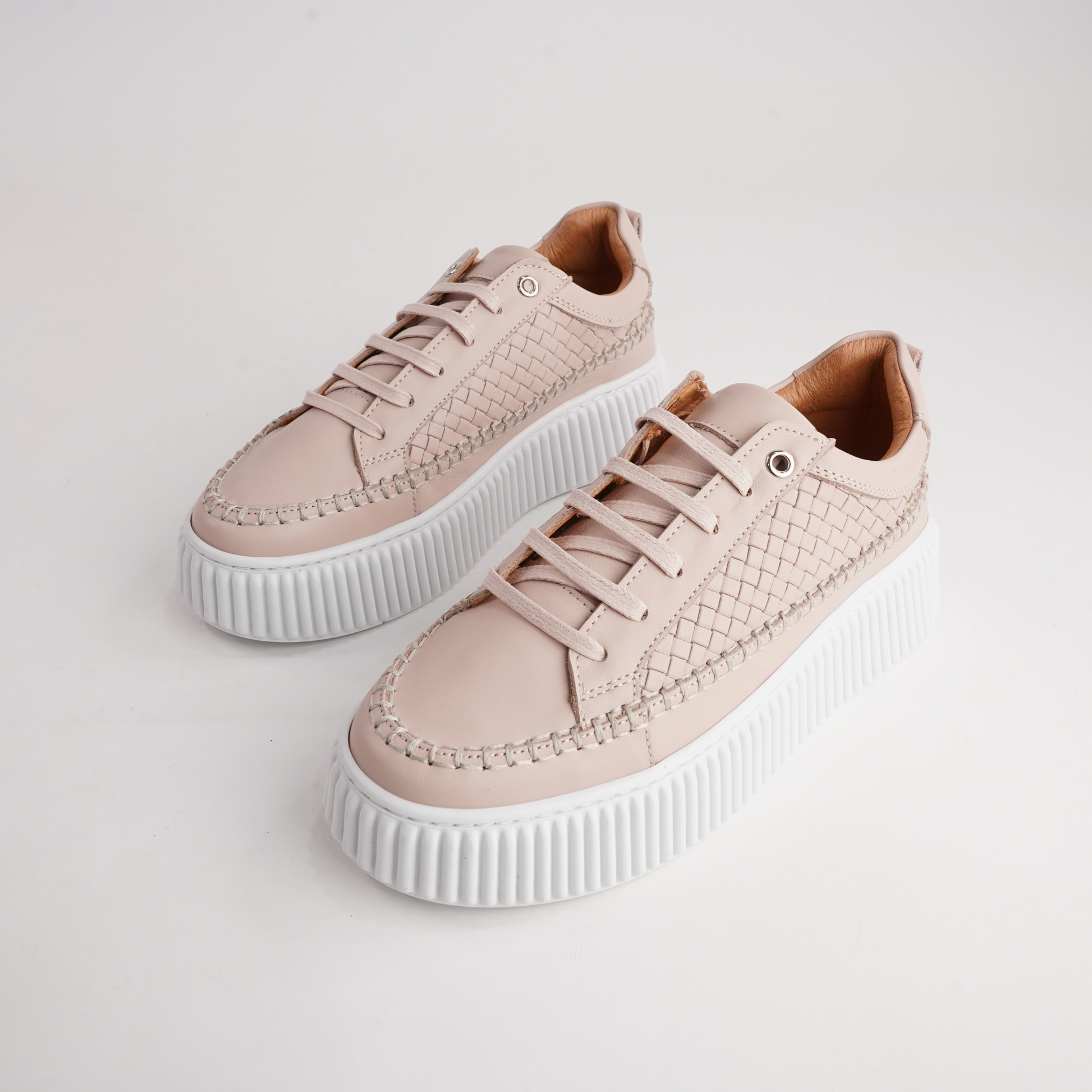 Bowler Cameo Leather Sneakers