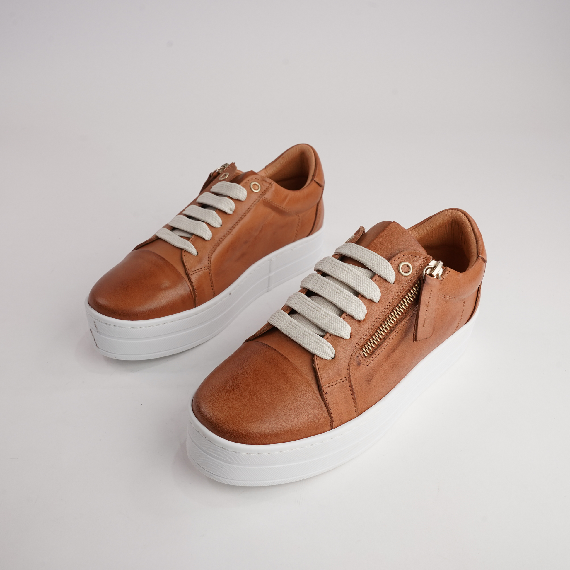 Abbey Coconut Leather Sneakers