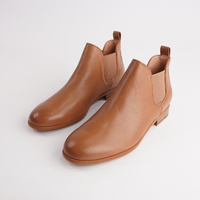 Quatisse Tan Leather Ankle Boots