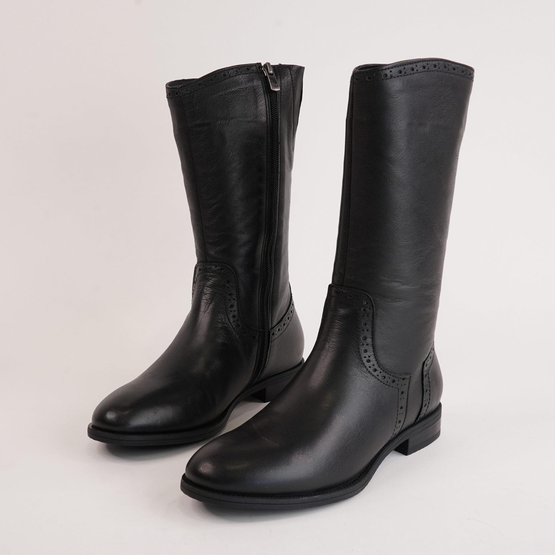 Garda Black Leather Boots