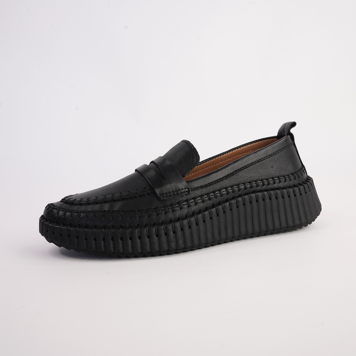 Venice Black Leather Loafers - SALA | Shouz