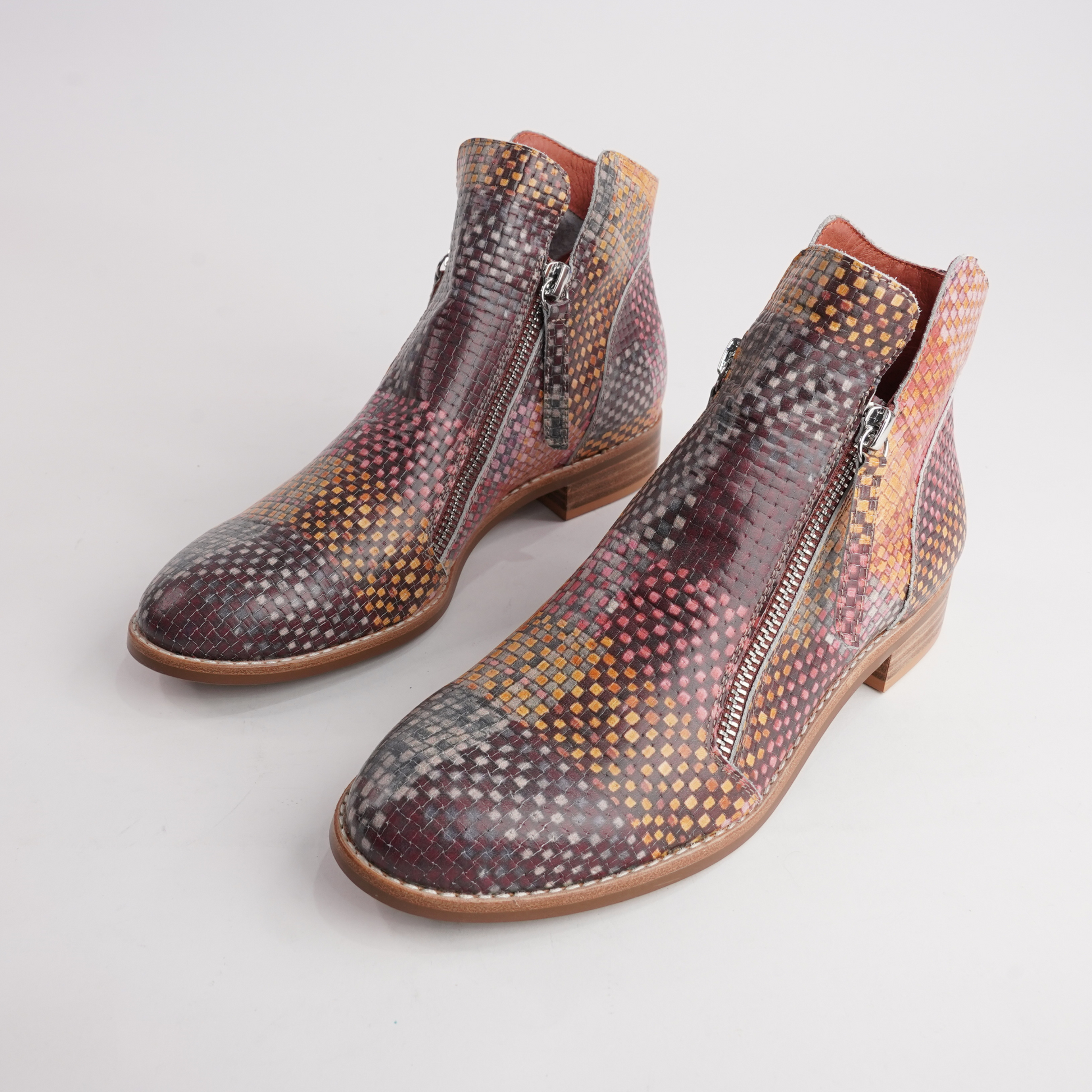 Norys Autumn Multi Leather Ankle Boots