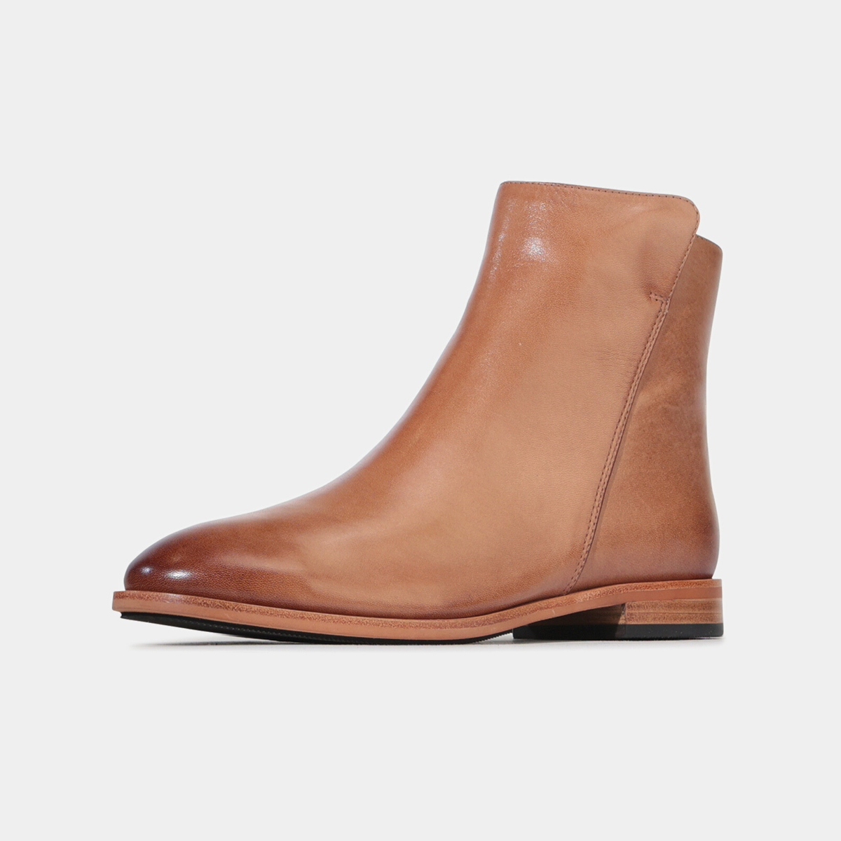 Pheonix Pecan Leather Ankle Boots - EOS FOOTWEAR | Shouz