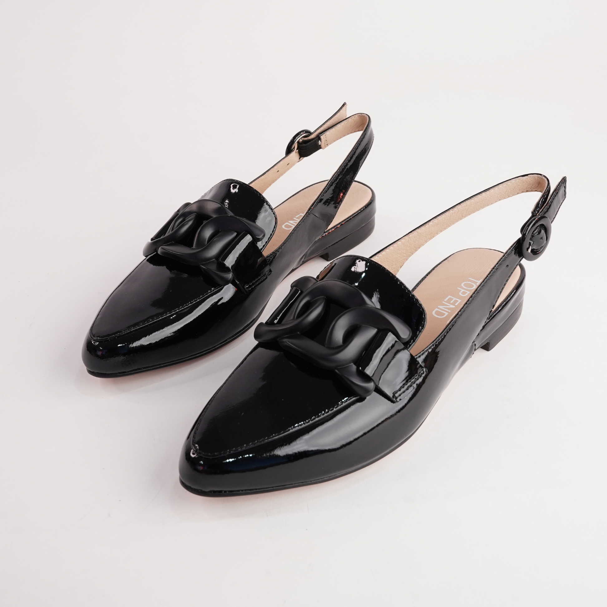 Favillas Black Patent Leather Loafers
