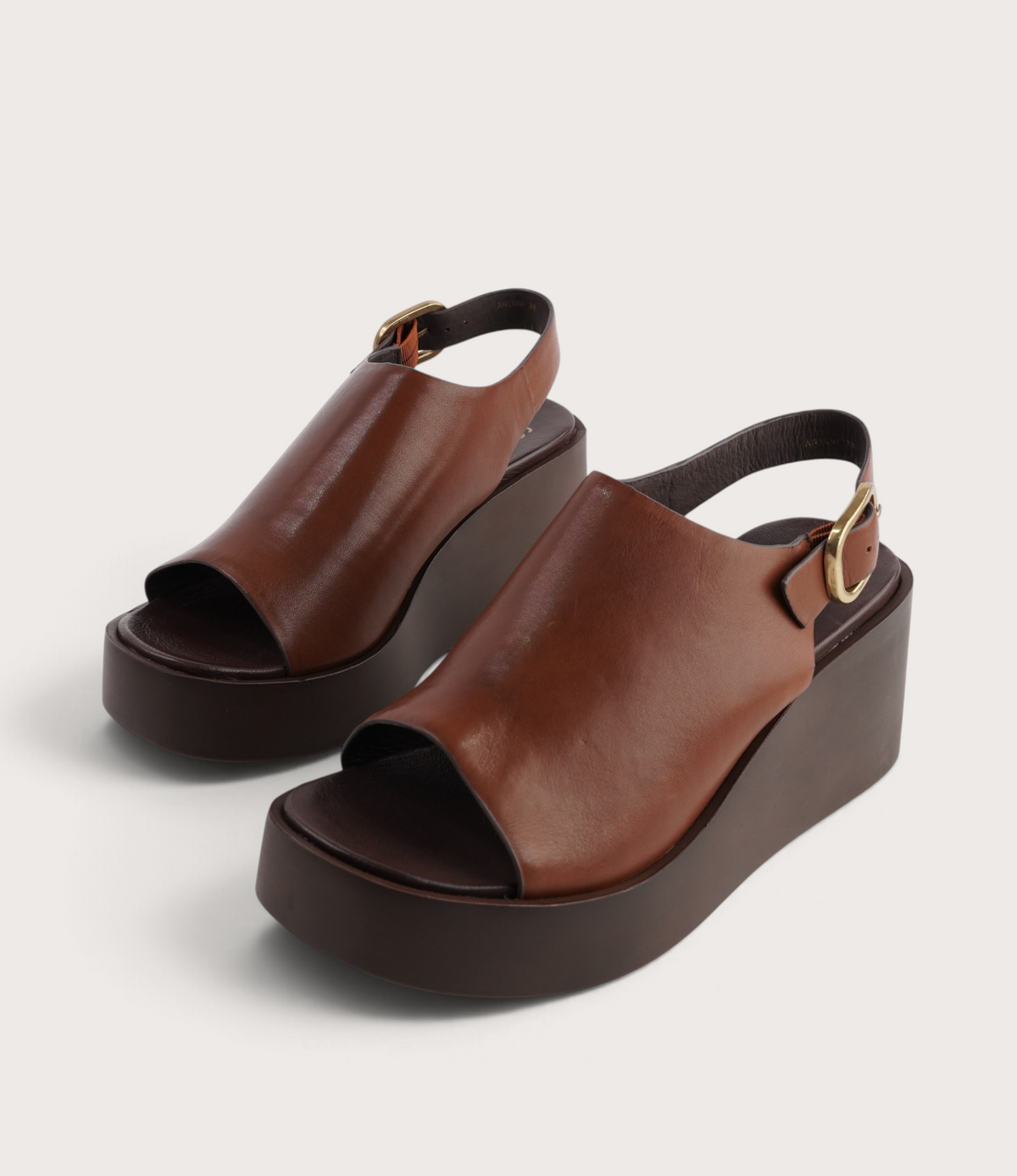 Ariani Brandy Leather Wedges