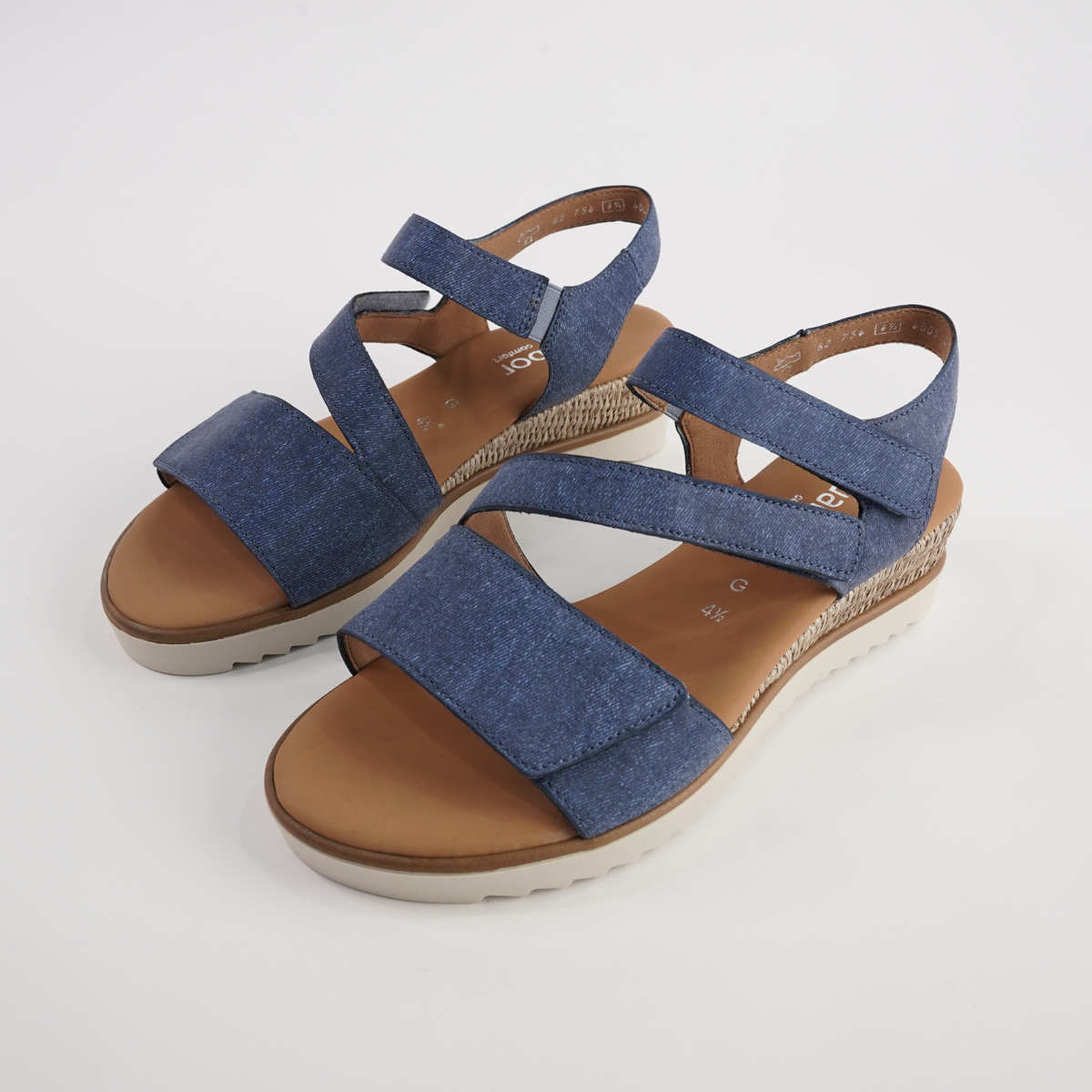 Ruth Denim Leather Sandals - GABOR | Shouz