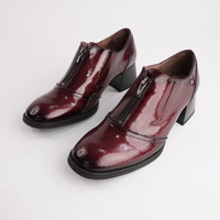 Elisa Wine Patent Leather Boots