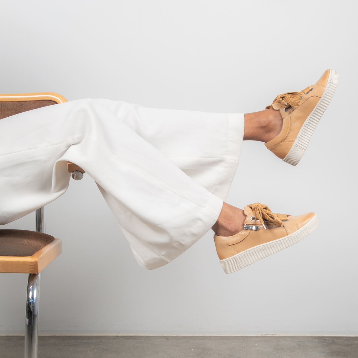 Jovi Tan Leather Sneakers - EOS FOOTWEAR | Shouz