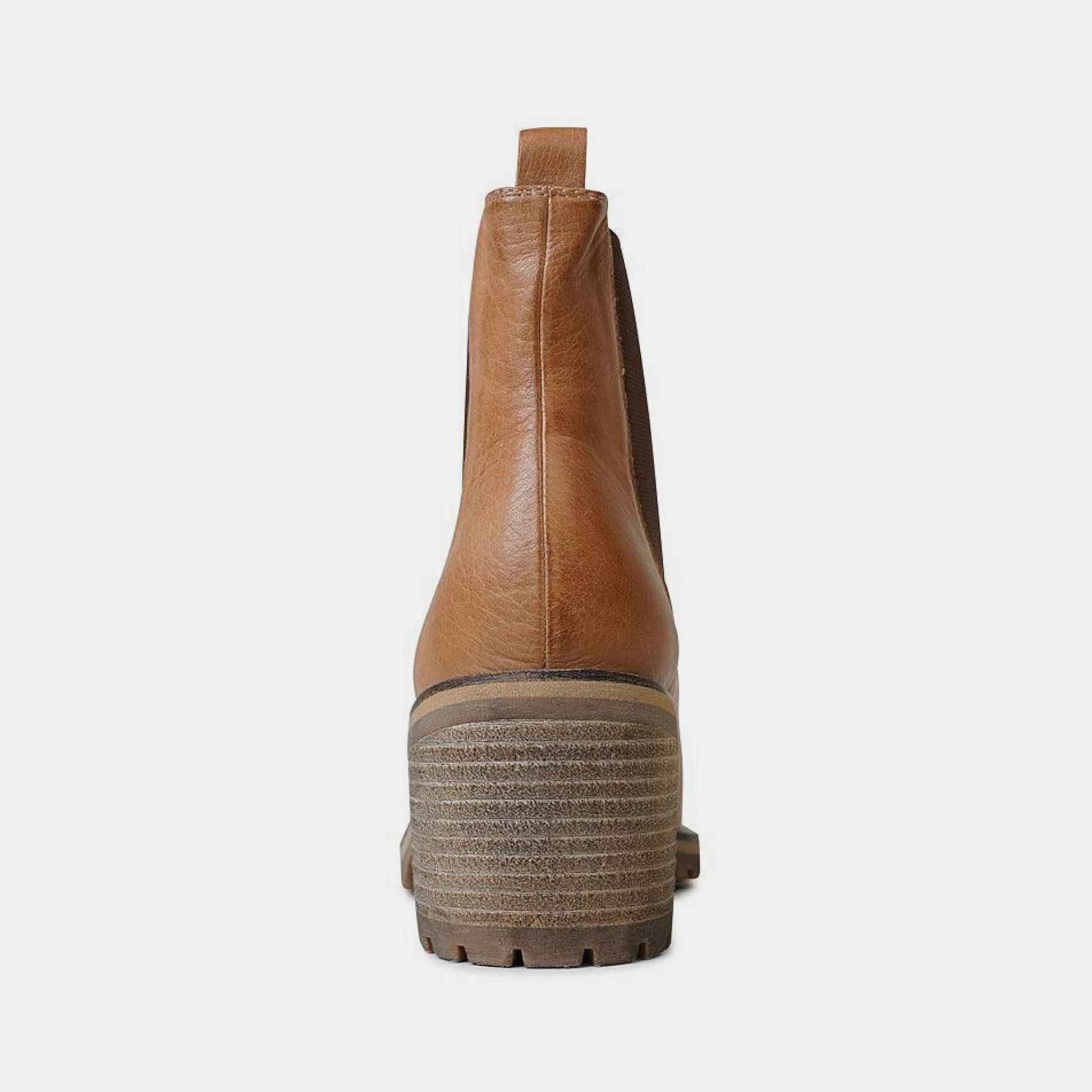 Biscoti Tan Leather Ankle Boots