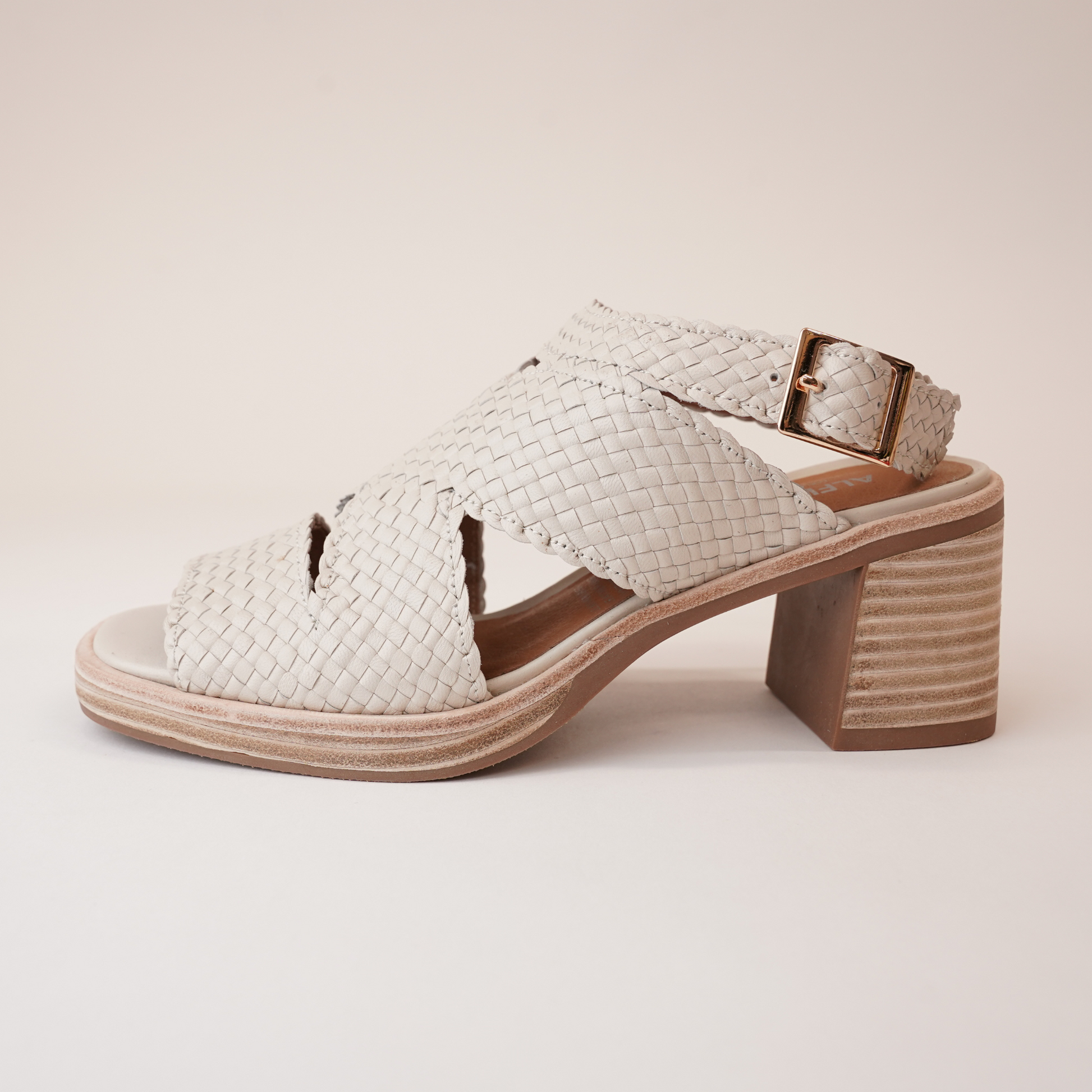 Amuse Cream Leather Heels