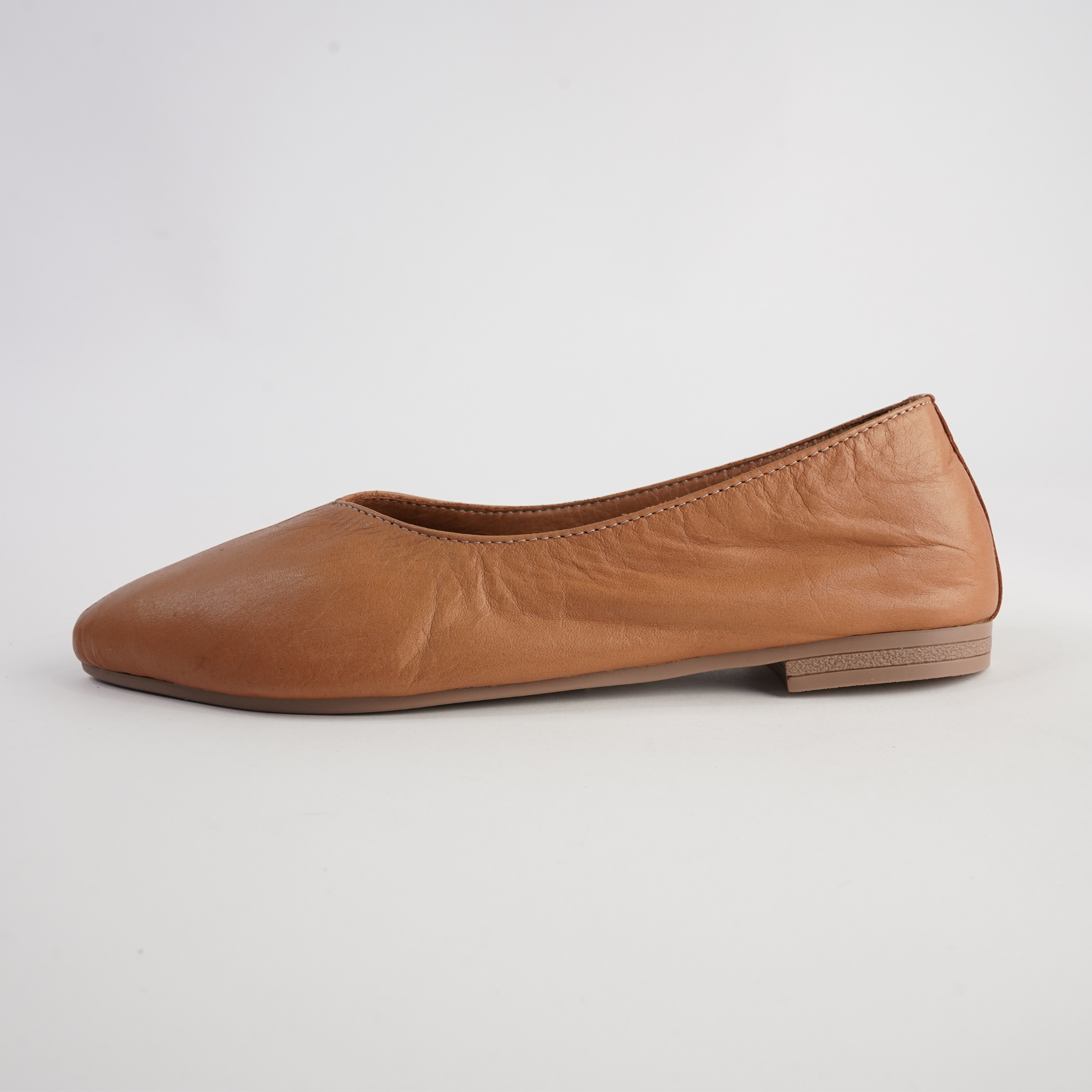 Celeste Coconut Leather Ballet Flats