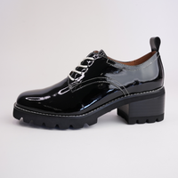 Daya Black Patent Leather Brogues