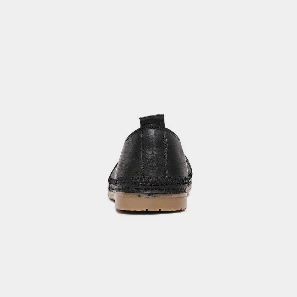 Siarra Black Leather Flats - SALA | Shouz