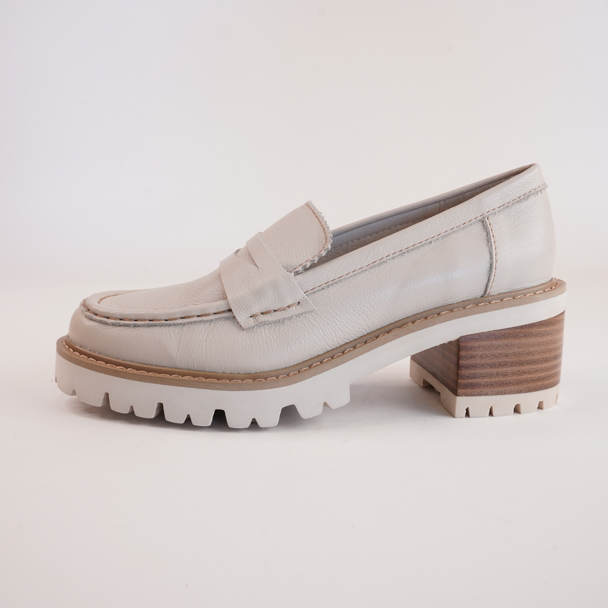 Merrel Vanilla Leather Heeled Loafers