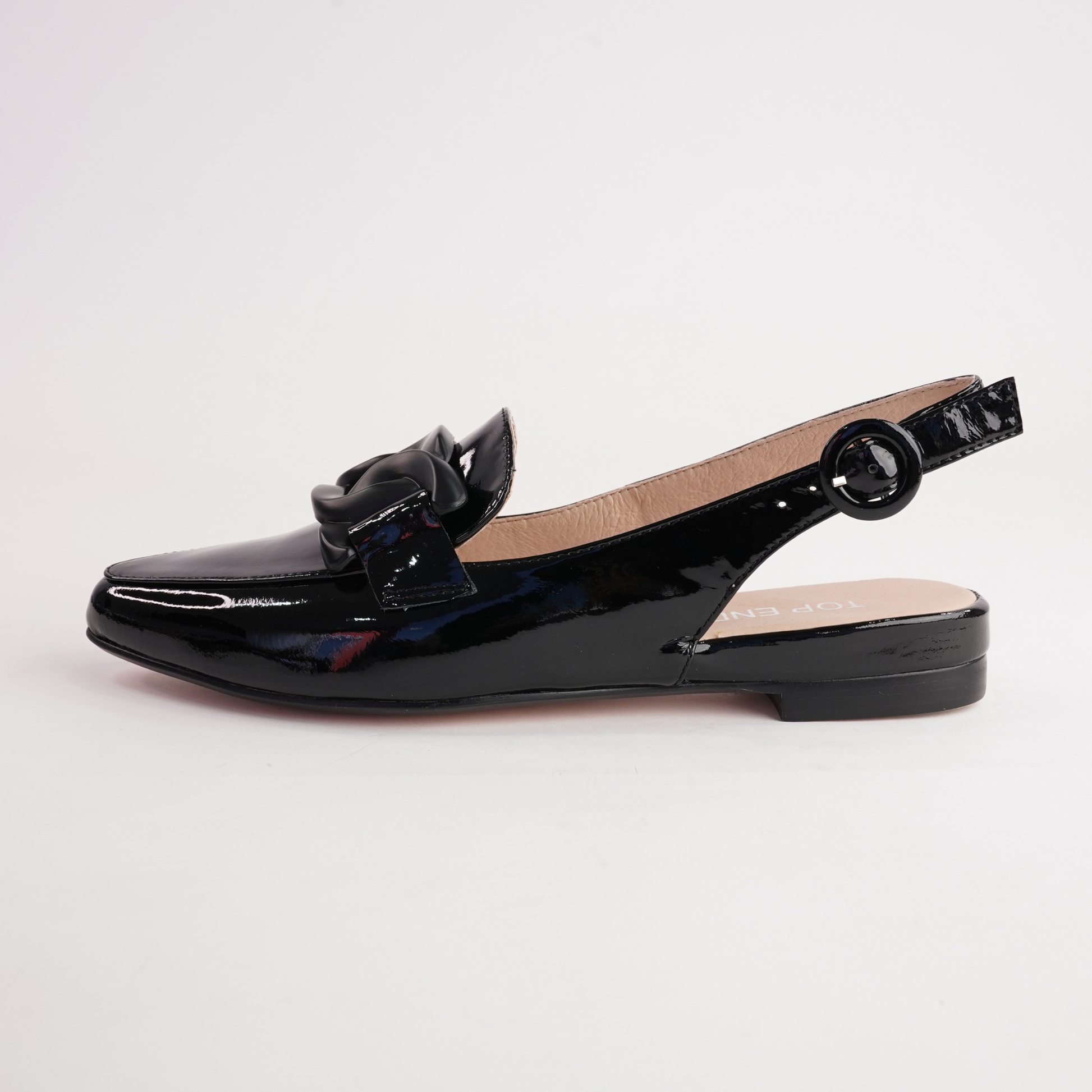 Favillas Black Patent Leather Loafers
