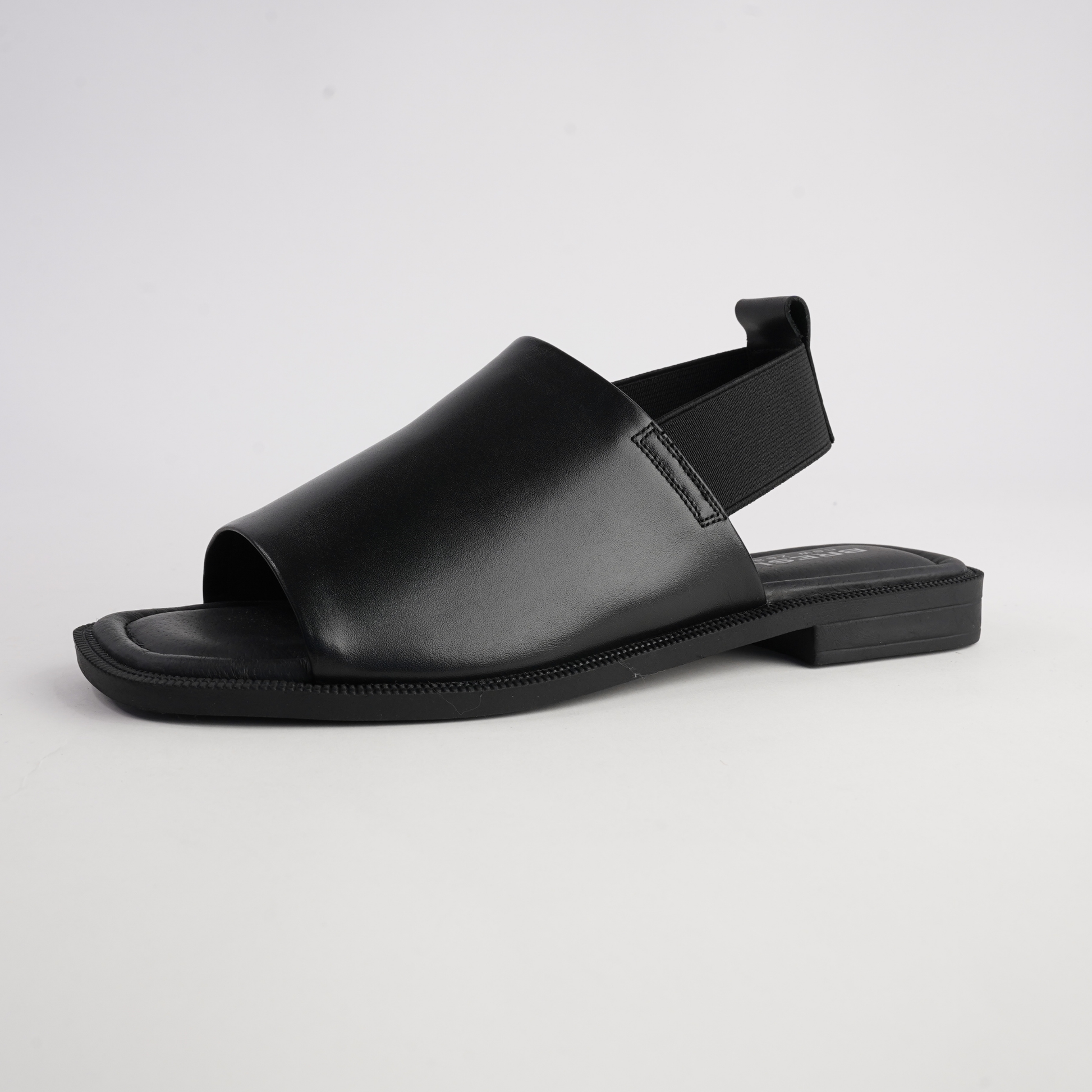 Snob Black Leather Flats