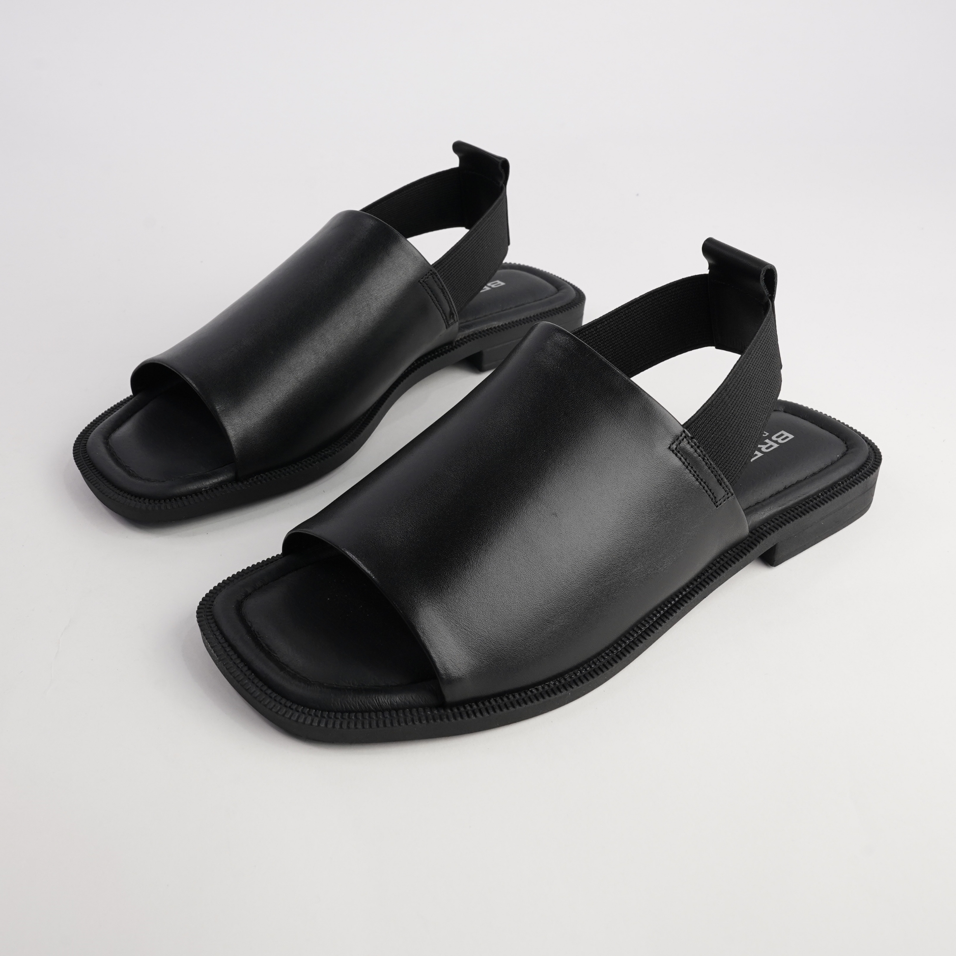 Snob Black Leather Flats