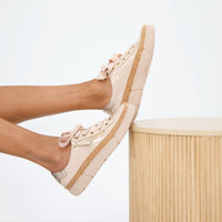 Torayne Latte Patent Leather Sneakers, DJANGO & JULIETTE - Shouz