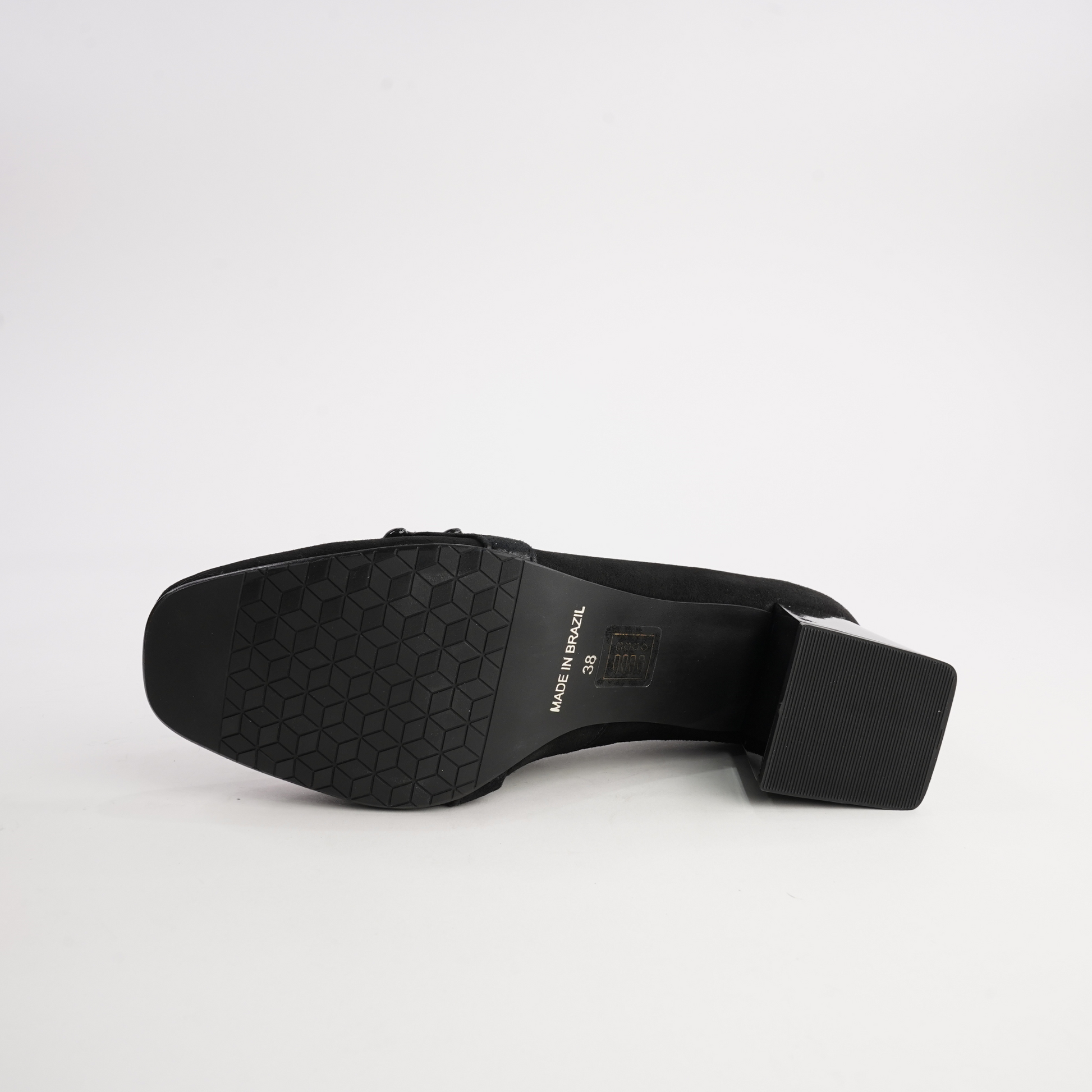 Simoner Black Suede Leather Heels