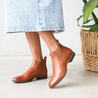 Gala Brandy Leather Ankle Boots, EOS FOOTWEAR - Shouz