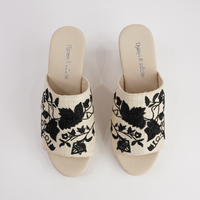 Pixiel Natural/ Black Espadrille Wedges