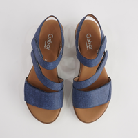 Ruth Denim Leather Sandals