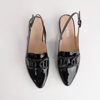 Favillas Black Patent Leather Loafers
