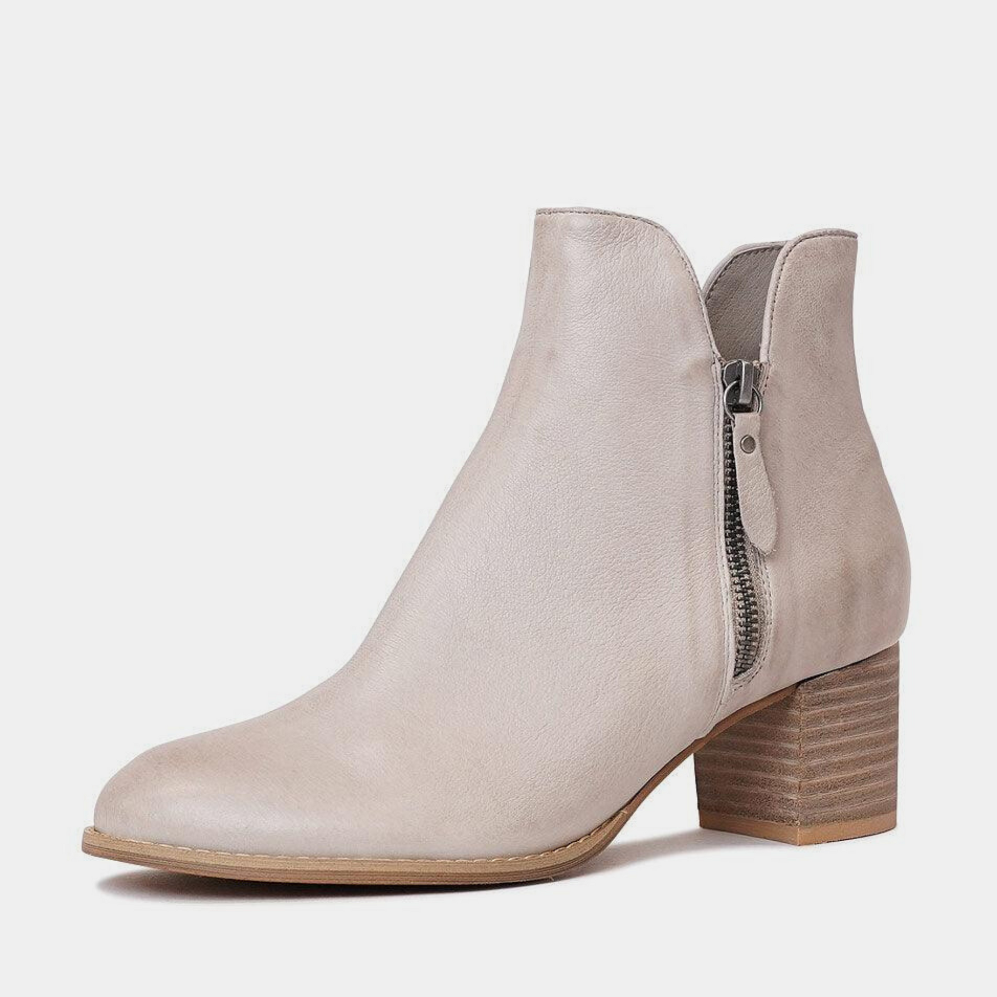 Shiannely Smoke Leather Ankle Boots