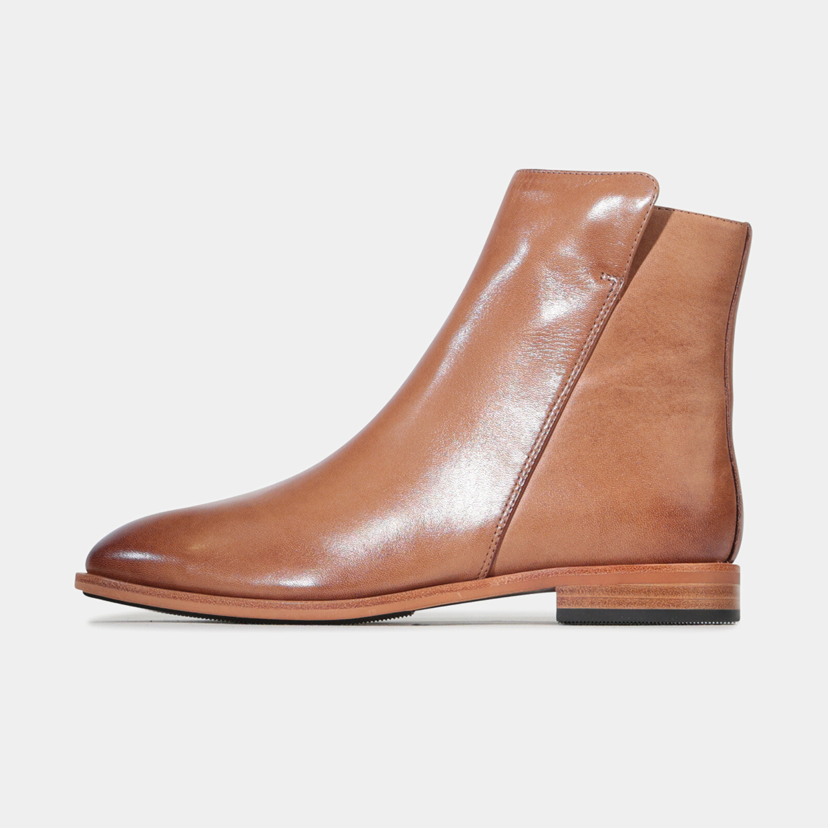 Pheonix Pecan Leather Ankle Boots - EOS FOOTWEAR | Shouz