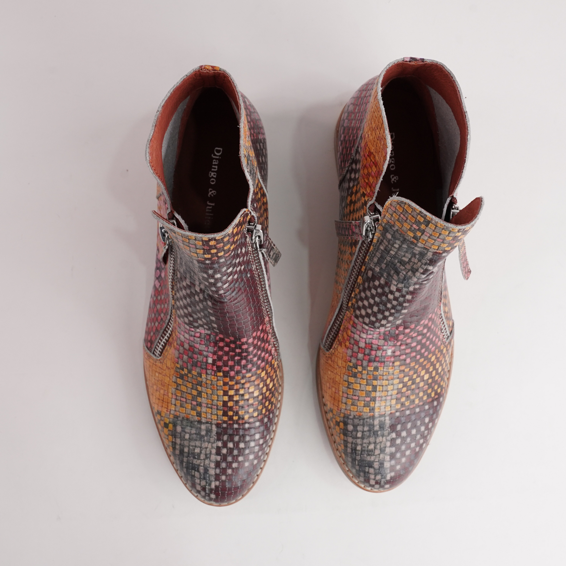 Norys Autumn Multi Leather Ankle Boots