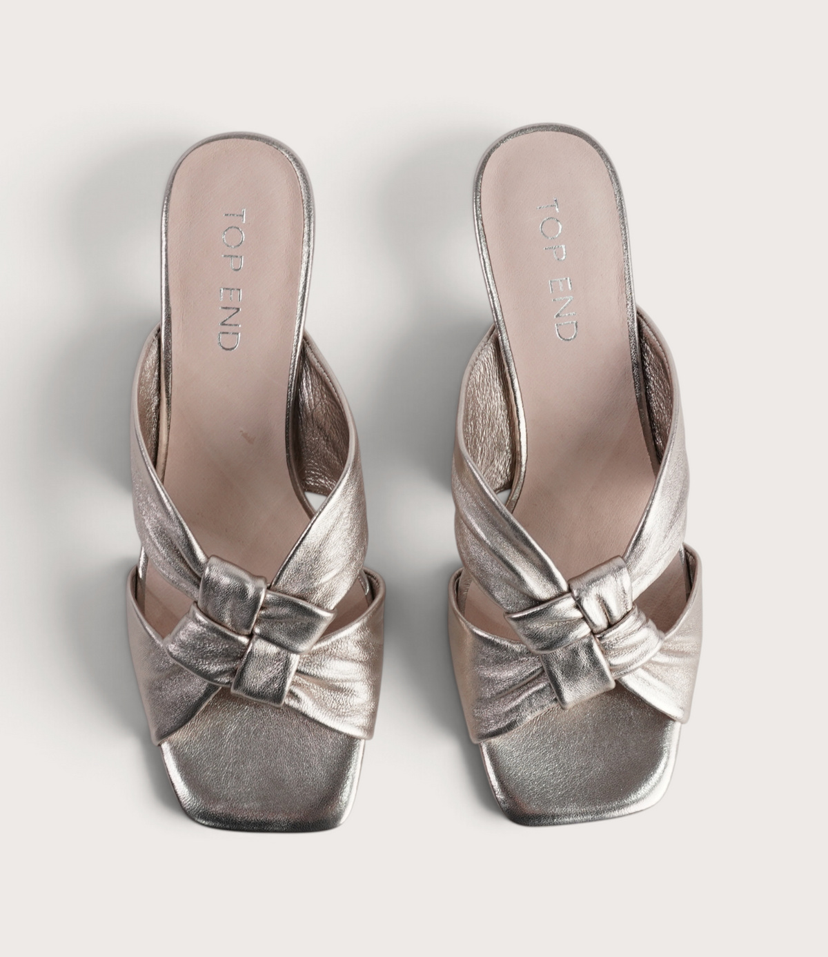 Kineta Platino Leather Heels - TOP END | Shouz
