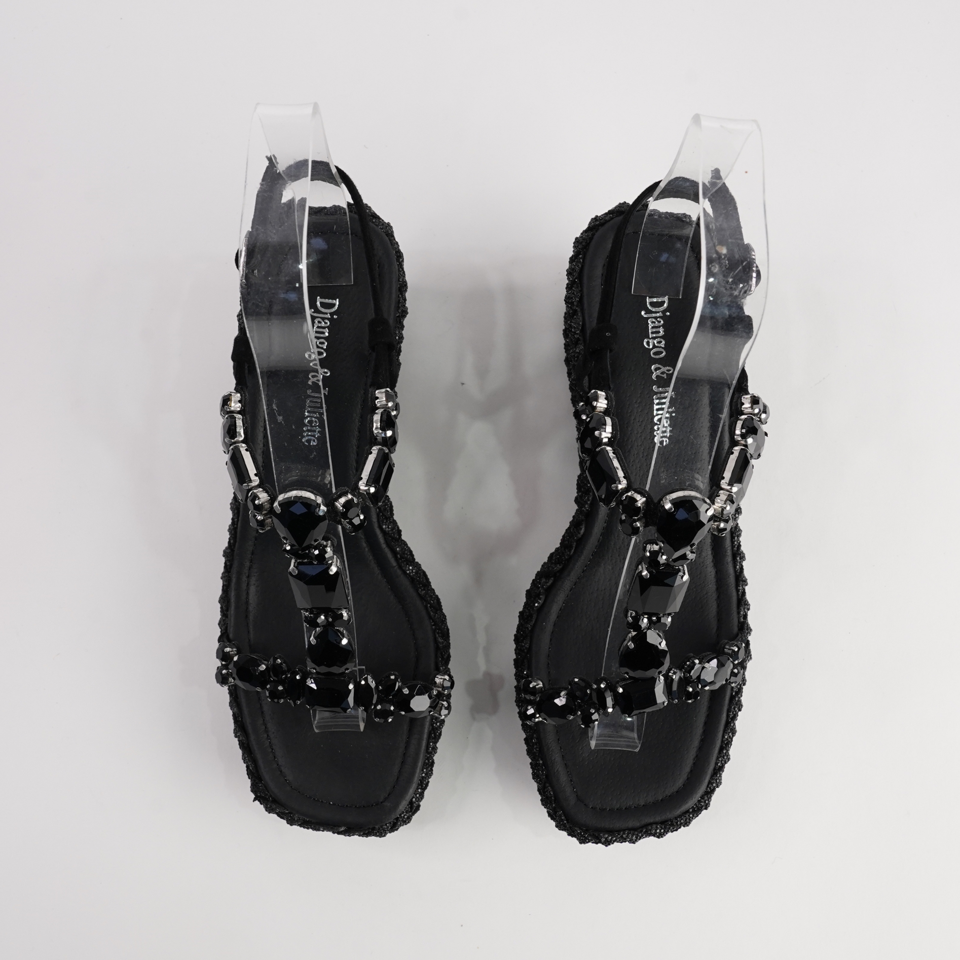 Vontey Black Suede Wedge Sandals